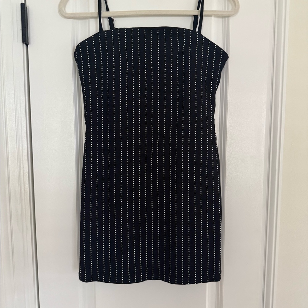 Black Rhinestone Dress